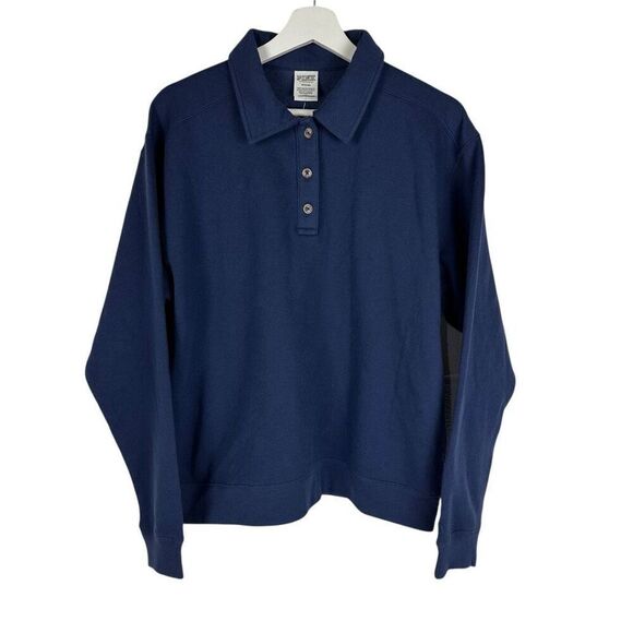 PINK Everyday Fleece Navy Polo Sweatshirt size Medium NEW - Picture 4 of 13